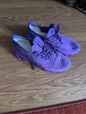 Purple mens Athletic Knit Sneakers